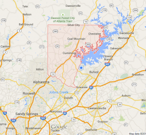 Forsyth County GA map