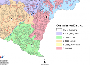 Forsyth County GA District Map - County Commissioner