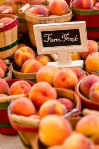 Farmers market peaches - Cumming GA Forsyth County