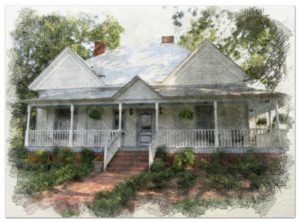 The historic Foster House in downtown Cumming GA
